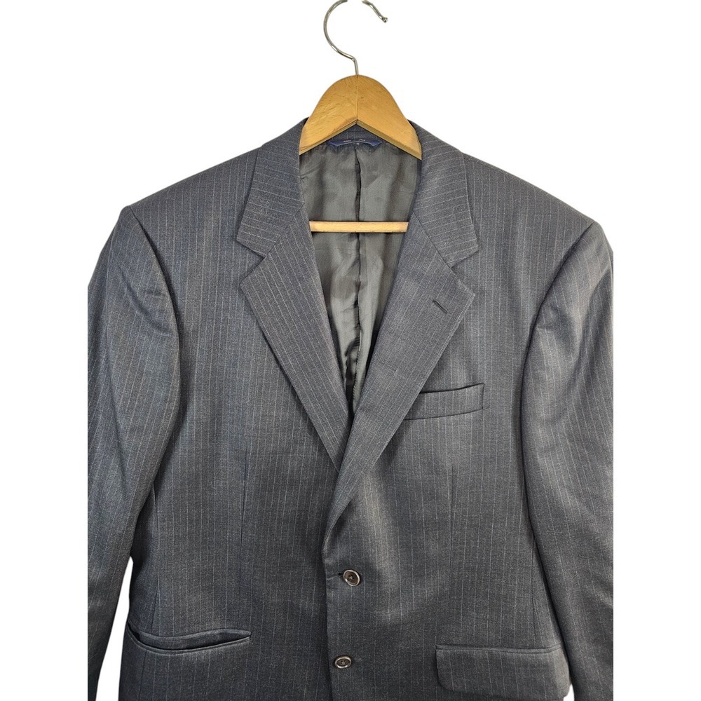 Brooks Brothers 1818 Madison Wool Blazer Charcoal Pin Stripes Size 42R 36 Italy